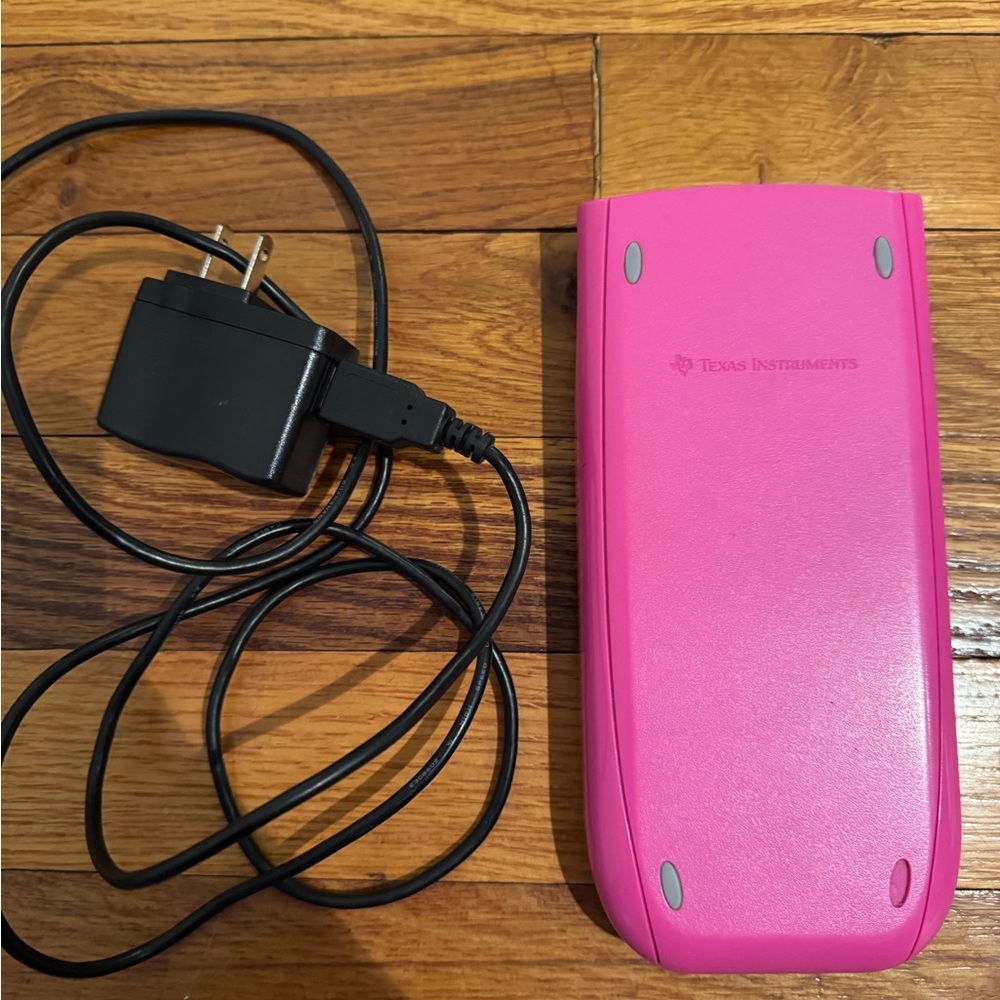 Texas Instruments Pink Calculator with Charger